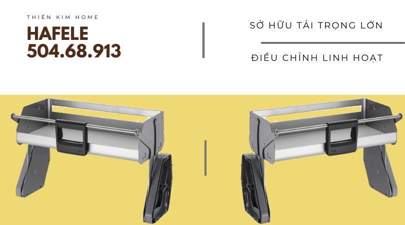 Sở hữu tải trọng điều chỉnh linh hoạt Kệ nâng hạ tủ trên Hafele 504.68.913